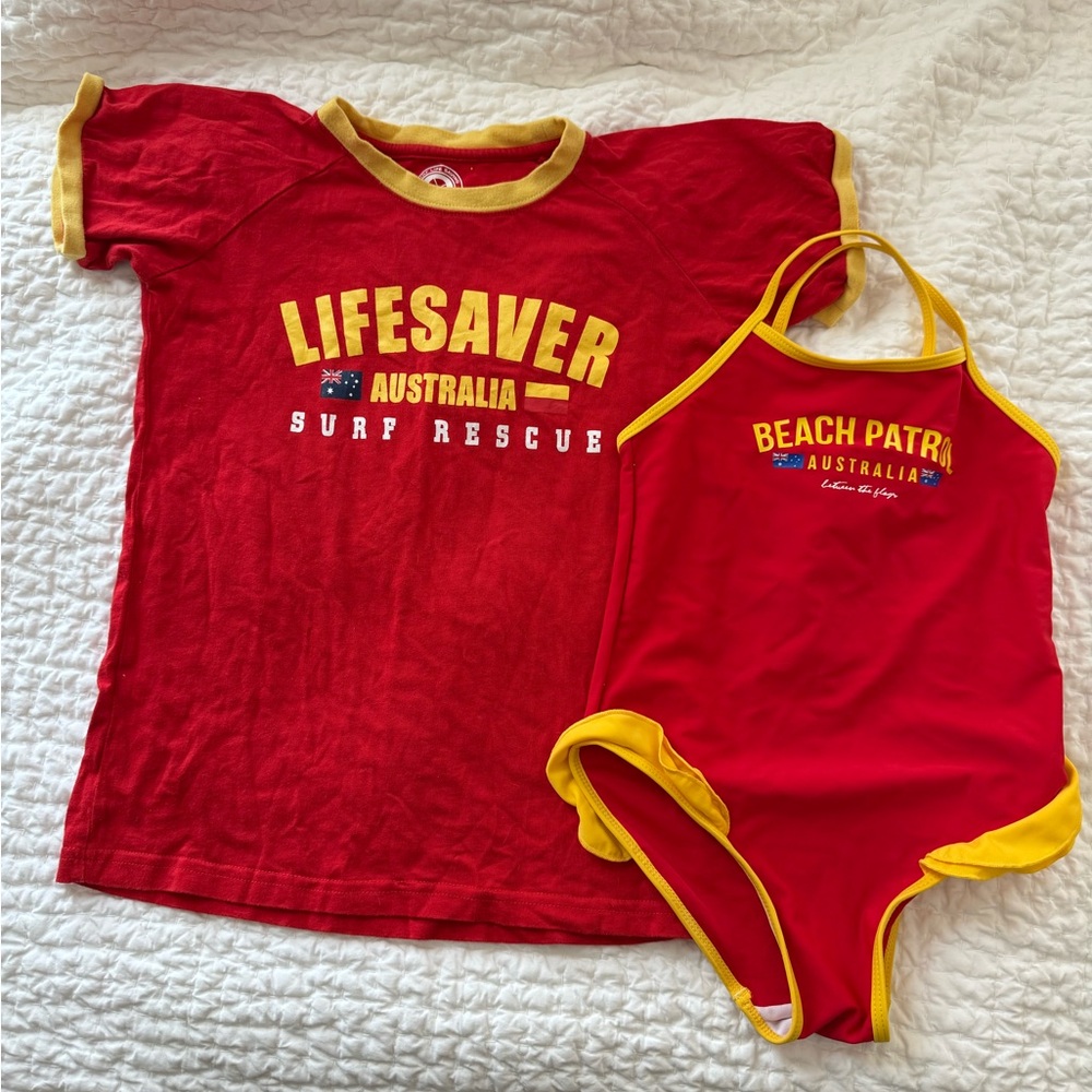 Swimsuit and tshirt size 8
